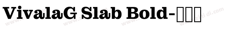 VivalaG Slab Bold字体转换